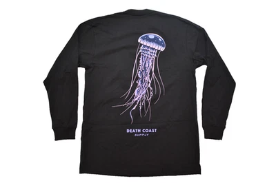 Camisa Death Coast Supply Para Hombres Gráfico Medusas Negra Manga Larga Nueva S, L, XL Foto 1 de 4