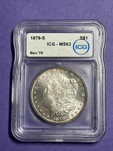 1879 S Morgan Silver Dollar ICG MS-63 Reverse '79 - Picture 1 of 4