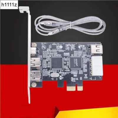 PCI-e 1X IEEE 1394A 4 Port(3+1) Firewire Card Adapter PCIe PCI Express Internal - Image 1 of 4