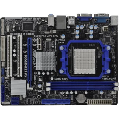 ASROCK 960GM-GS3 FX Motherboards AMD 760G DDR3 Socket AM3+ Micro ATX - Image 1 of 3