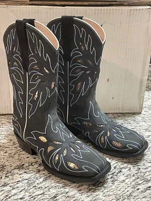 Nuevas botas de cuero para mujer talla de zapato (talla 6) negras Foto 1 de 3