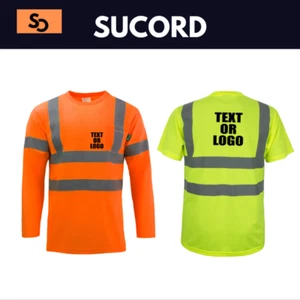 Camisa de seguridad de alta visibilidad personalizada agrega tu logotipo o texto - Imagen 1 de 4