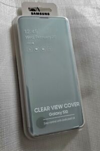 Original Samsung Galaxy S10 Clear View Flip Cover Case White