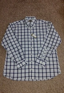 Gitman Bros. Vintage Blue Plaid Button Down Dress Shirt Men's Size XL - Picture 1 of 17