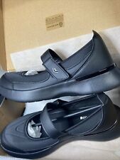 FitVille Slip On Breeze Knit Black Fabric Slip-On Women’s Shoes Size 9W