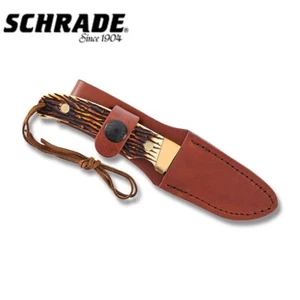 Schrade Uncle Henry knife Small Pro Hunter with Leather sheath PH2 - Picture 1 of 3