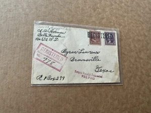 US 1939 Reg Prexy Cover +Bi-Color Franking +18C Usage +AR Rate +Reg CXL +Neat - Picture 1 of 3