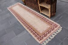 Vintage rug, Bohemian rug, Turkish runner rug, Hallway rug, 2.6 x 9.5 ft MBZ1721