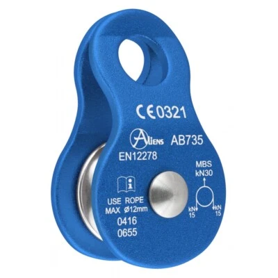 ALIENS BERGSPORT Aliens - Standard Pulley 30kN blau Seilrolle Umlenkrolle Klettern