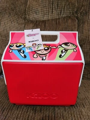 The Powerpuff Girls Igloo Cooler Little Playmate 7QT 9 Cans Blossoms Buttercup  - Image 1 of 4