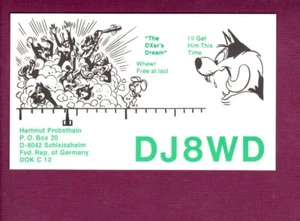 Vintage QSL Radio Card Germany DJ8WD Hartmut Probsthain Schleissheim May 19 1980 - Picture 1 of 2
