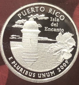2009 S Proof State TERRITORY Quarter ~ PUERTO RICO 90% Silver - DCAM #A - Picture 1 of 2