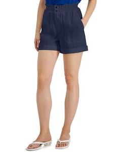MSRP $60 Inc International Concepts Navy Twill Paper Bag Shorts Size 8 - Picture 1 of 1