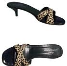 Donald Pliner Couture Chita Hair Calf Black Gator Shoe New Slide Signature $245