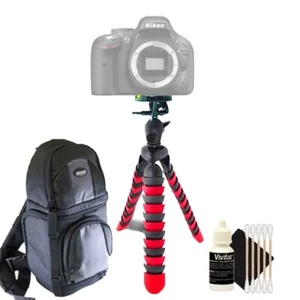 Flexible Tripod + DSLR Backpack + Cleaning Kit for Nikon D5600 and D5500 - Picture 1 of 4