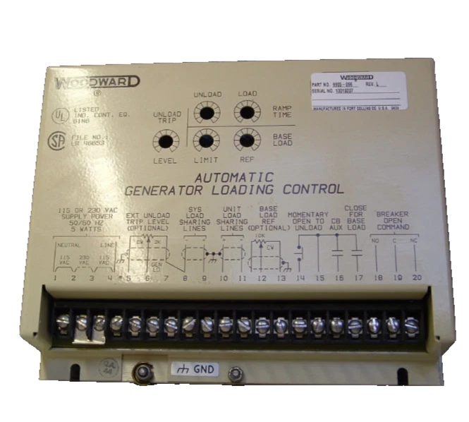 9905 - 096 Woodward 自动发电机装载控制 --SA — 第 1/1 张图片