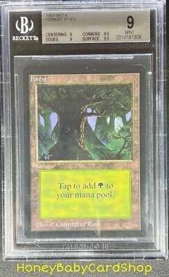 MTG Limited Edition Beta 1993 Forest (C) BGS 9.0Q++ (Quad++) MINT 93/94 - Image 1 of 4