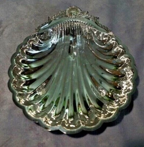 Antique Continental Silver Co. Shell Silverplate Bowl Approx 10 "x 12" x 2" - Picture 1 of 5