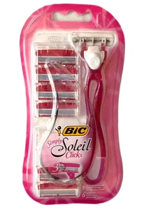 BIC Simply Soleil Click Women's 1 Disposable Razors with 6 Refill Cartridges - Picture 1 of 4