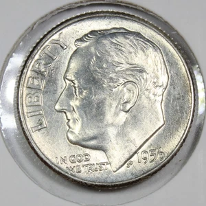 1956-D Roosevelt Silver Dime Gem BU - Picture 1 of 2