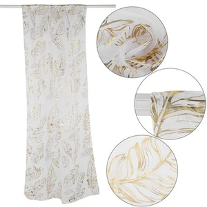 Tulle Window Door Curtain Drape Bedroom Living Room Coffee Shop (Golden) ND - Photo 1/10
