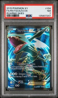 PSA 7 NM 2015 POKEMON XY ROARING SKIES #104 FULL ART RAYQUAZA EX - Image 1 of 2