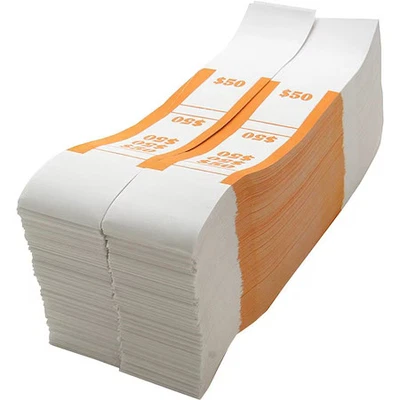 SPARCO SPRBS50WK Strap, Currency, $50, Orange, PK1000 - Image 1 of 3