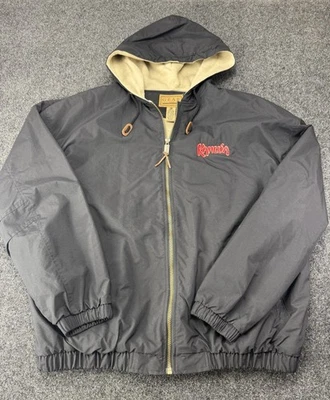 Chaqueta deportiva vintage Kahlua Gear forrada XL con capucha negra tostada promoción años 90 Foto 1 de 4