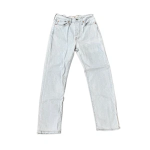 Levi’s Wedgie Straight Leg High Rise Jeans Button Fly Light Wash Size 28 - Picture 1 of 6