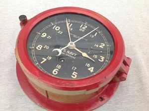 Chelsea Clock Co US Navy Ser No 108566E Clock - Picture 1 of 17