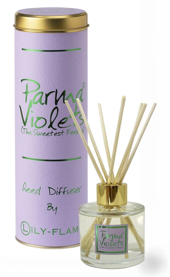 LILY FLAME REED DIFFUSER PARMA VIOLETS REEDS & SCENTED OIL IN GIFT TIN - Image 1 of 1