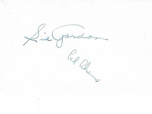SIGNED INDEX CARD - SID GORDON(DEC 1975)-CAL ABRAMS(DEC 1997)! GREAT AUTOGRAPHS! - Picture 1 of 1