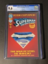 Superman The Man Of Steel #22 CGC Graded 9.6 DC 1993 Die-Cut Cover Comic Book