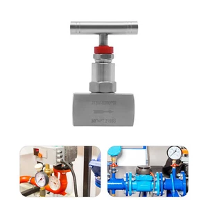 Valvola ad ago in acciaio inox 3/8" ?Controllo flusso filettato vapore max 6000 psi - Foto 1 di 14