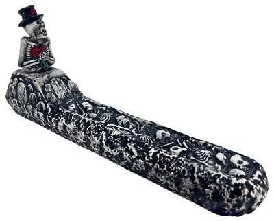 Vintage 1998 J.C. Crafts Nose Desserts 12” Skeleton Coffin Stick Incense Burner - Изображение 1 из 4