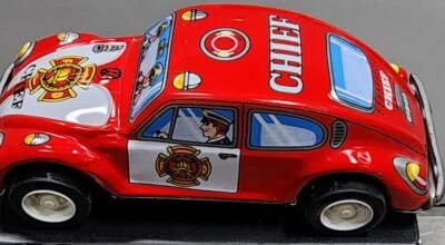 VW Bug Chief FD Model Tin Mini Car Figure Vintage Toy  - Image 1 of 4