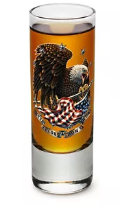 "ESTOS COLORES NO CORREN"" CON ÁGUILA - NUEVO - 2 OZ. VIDRIO DE TIRO - Imagen 1 de 1