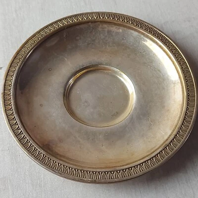 Ancien vide poche / sous tasse, en argent, poinçon coq - Photo 1/4