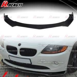 For 2002-2009 BMW E85 Z4 M Coupe V Style Front Bumper Lip Spoiler Gloss Black - Picture 1 of 10