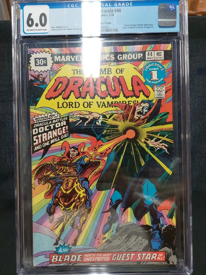 Tomb of Dracula #44     Doctor Strange   30 Cent Price Variant  1976     CGC 6.0 - Image 1 of 4