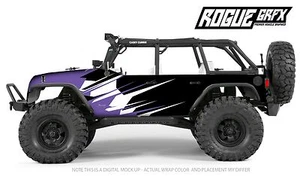 Axial SCX10 Rubicon or CRC Edition Body Graphic Wrap Skin- Go Fast Purple - Picture 1 of 2