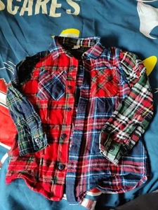 4 Years Boys Shirt Long Sleeve Tartan Check Multicolour Festive Winter Scandi - Picture 1 of 5
