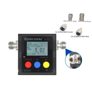 SURECOM 125-520Mhz Cyfrowy miernik mocy i SWR do radia samochodowego SW-102 z 4 adapterami - Zdjęcie 1 z 7