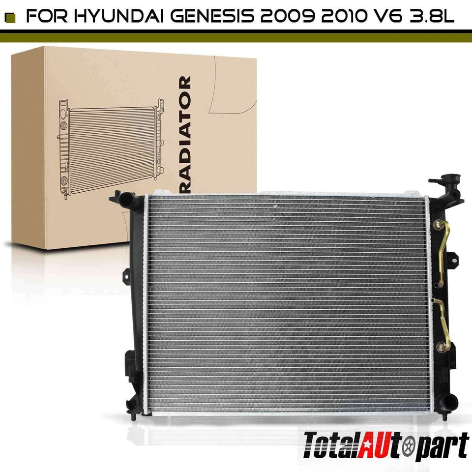 Radiador con enfriador de aceite para Hyundai Genesis 2009-2010 V6 3,8 L transmisión automática. Foto 1 de 4