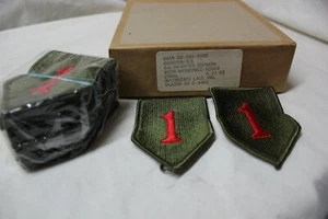 US-Militärausgabe Aufnäher ARMEE Abzeichen 1. Infanteriedivision groß rot 2 Patches V - Bild 1 von 4