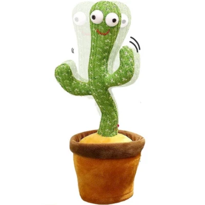PELUCHE BALLERINO CACTUS PARLANTE CANTA BALLA GIOCATTOLO STIMOLA BAMBINI BIMBI