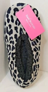 Damas Pantuflas Isaac Mizrahi Estampado Leopardo Suelas Texturizadas Medias o Grandes Nuevas - Imagen 1 de 3