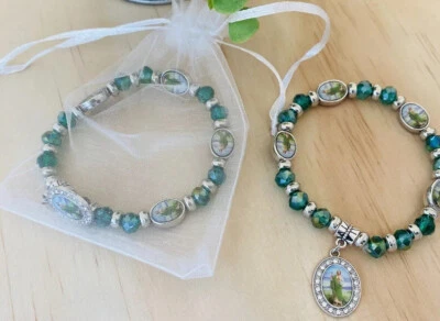 12  Baptism Favor Recuerdos De Bautizo San Judas , St Jude Bracelets FREE BAGS - Image 1 of 4