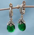 Classic Ottoman Style Hürrem Sultan (Roxelana) Green Drop Earrings 00777