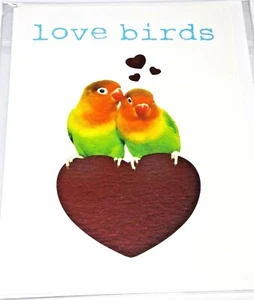 Love Birds Card - Parrots/Heart Theme from Twice as Nice Cards. - Picture 1 of 3